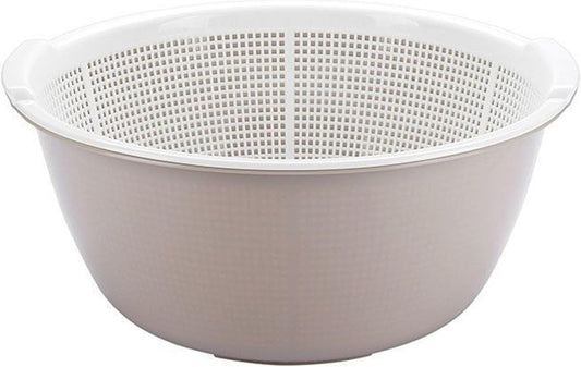2 in 1 Kitchen Strainer Colander Bowls Set, Thickened Plastic Detachable Double Layer Drainage Basket Fruit Colander Draining Bowl Vegetable Washing Basket for Cleaning Washing(12 x 27cm