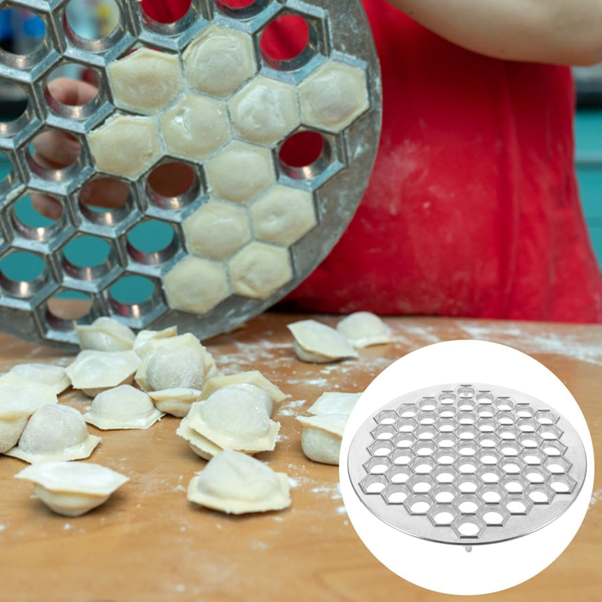 Russian Pelmeni Maker Mold Reusable Dumpling Maker for Homemade Pelmeni Ravioli Wontons Potstickers 13.18 X 13.18 X 0.78 in Kitchen Tool