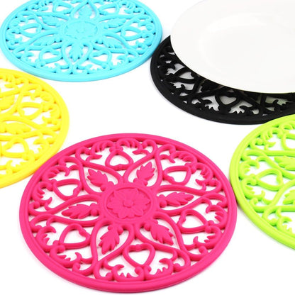 Trivets for Dishes/Pots/Pans, 3 Pcs Silicone Mats, Flexible/Durable/Non Slip Hot Pads to Protect Table and Counter Top (Olive Green)