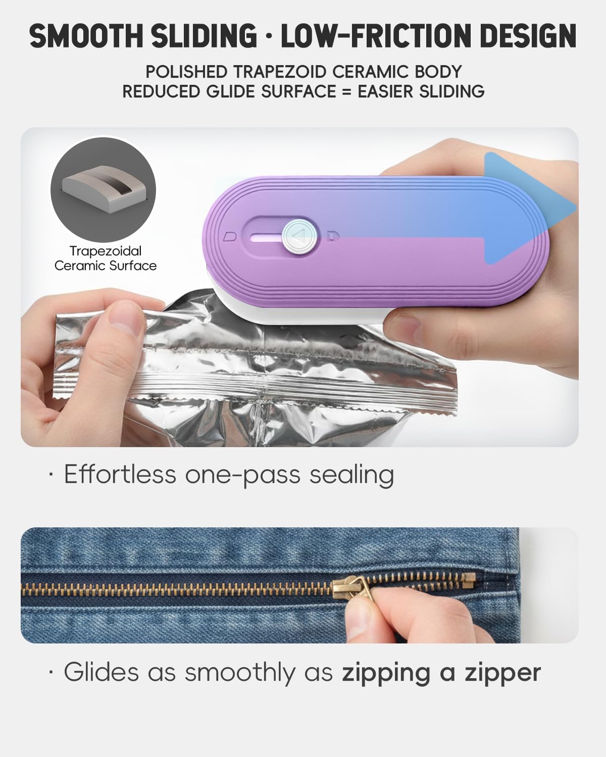 Mini Bag Sealer with Cutter and Magnet, 1800mAh Rechargeable Bag Resealer Handheld, Portable Heat Sealer for Plastic Snack & Chip Bags, Upgraded, Gift for Women, Food Saver, Kitchen Storage