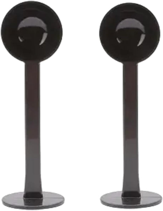 2 Pcs Coffee Scoop for Ground, Espresso Bean Spoon Espresso Tamper Tablespoon Measure Spoon with Pressed Bottom for Coffee Bean Press Coffee Grinding Pressing, Black