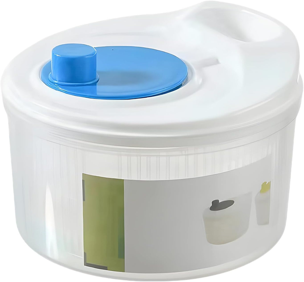 Salad Spinner,Vegetables Fruits Wash Bowl Large Capacity BPA Free Double Layer Detachable Manual Lettuce Spinner,Fruit and Vegetable Washer,Spin and Dry Salad Greens (Green)