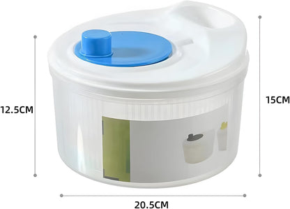 Salad Spinner,Vegetables Fruits Wash Bowl Large Capacity BPA Free Double Layer Detachable Manual Lettuce Spinner,Fruit and Vegetable Washer,Spin and Dry Salad Greens (Green)