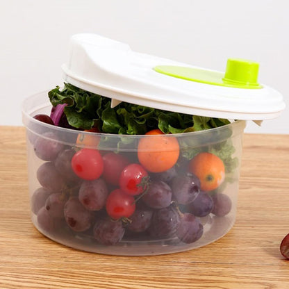 Salad Spinner,Vegetables Fruits Wash Bowl Large Capacity BPA Free Double Layer Detachable Manual Lettuce Spinner,Fruit and Vegetable Washer,Spin and Dry Salad Greens (Green)