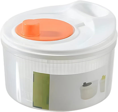 Salad Spinner,Vegetables Fruits Wash Bowl Large Capacity BPA Free Double Layer Detachable Manual Lettuce Spinner,Fruit and Vegetable Washer,Spin and Dry Salad Greens (Green)