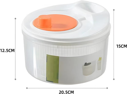 Salad Spinner,Vegetables Fruits Wash Bowl Large Capacity BPA Free Double Layer Detachable Manual Lettuce Spinner,Fruit and Vegetable Washer,Spin and Dry Salad Greens (Green)