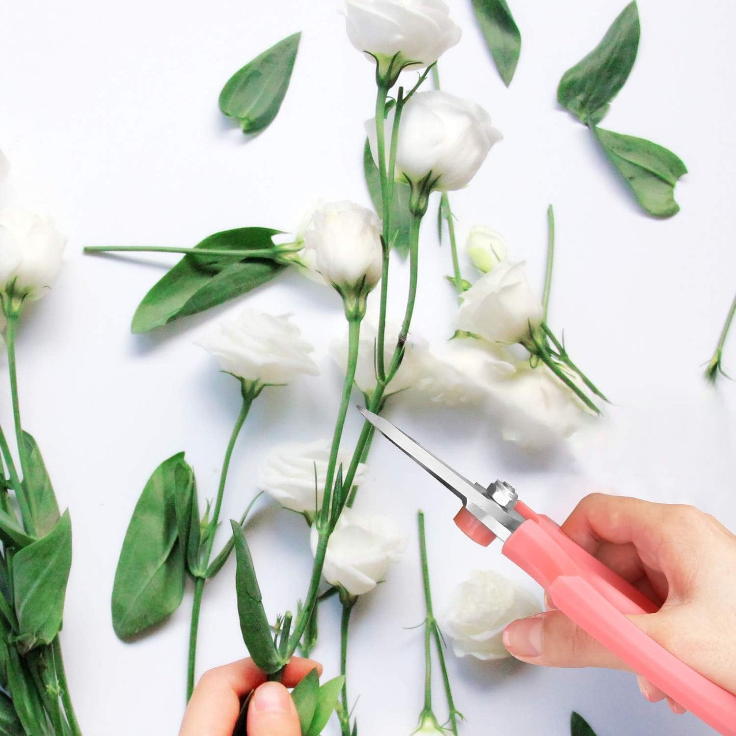 Flower Scissors, Premium Steel Garden Pruning Shears, Pink | Strong Floral Shears, Floral Fruits Leaf Scissors Hand Pruner Snip Trimming Tool for Gardening Flower Arrangement