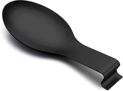 Spoon Rest Set of 2, Stainless Steel Spoon Ladle Holder Spatula Rest for Kitchen Stove Top, Large Size & Dishwasher Safe