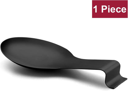 Spoon Rest Set of 2, Stainless Steel Spoon Ladle Holder Spatula Rest for Kitchen Stove Top, Large Size & Dishwasher Safe