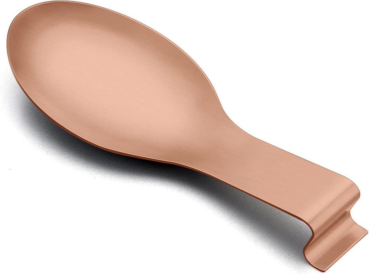 Spoon Rest Set of 2, Stainless Steel Spoon Ladle Holder Spatula Rest for Kitchen Stove Top, Large Size & Dishwasher Safe