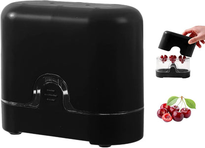 3-in-1 Cherry Pitter and Slicer, Manual Cherry Core Remover Tool Cuts Cherries in Half, for Kitchen Baking Making Cherry Jam Saving Time & Effort(Black)