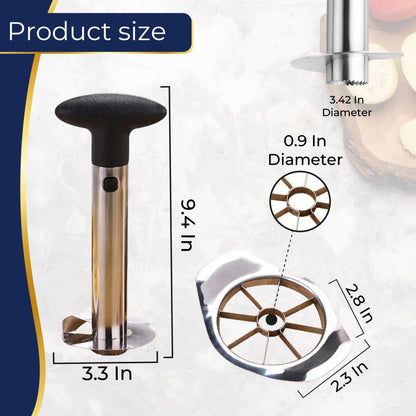 Pineapple Corer and Slicer with Apple Slicer and Corer - Pineapple Cutter Tool & Apple Cutter 8 slices - Pineapple peeler tool - Cut Pineapple - Apple Slicer 8 slices - Pineapple slicer