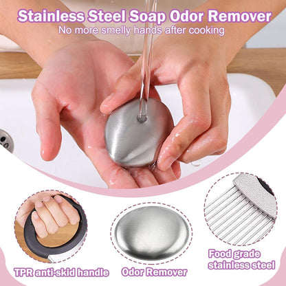 Onion Holder & Food Slicer Cutter Tool – Stainless Steel Vegetable & Fruit Slicing Assistant for Easy, Safe Cutting (Black)