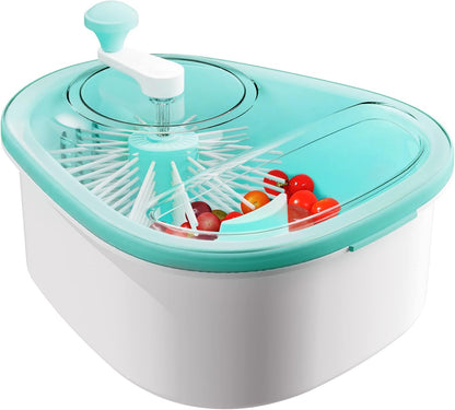 Fruit Washer and Spinner with Brush, Large Cleaning Bowl for Fruits, Vegetables and Salad, Produce Scrubber