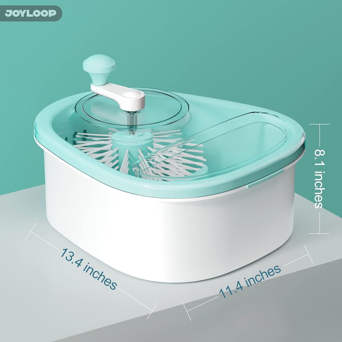 Fruit Washer and Spinner with Brush, Large Cleaning Bowl for Fruits, Vegetables and Salad, Produce Scrubber