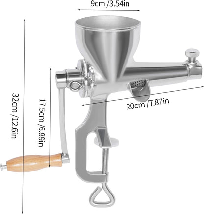 Manual Wheatgrass Juicer 304 Stainless Steel, Portable Crank Wheatgrass Extractor Hand Press Fruit & Vegetable Squeezer with C-Clamp & Juice Cup for Wheatgrass Celery Carrots Oranges, Easy Clean