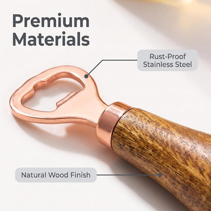 2 Pack Walnut Handle Bottle Opener Beer Opener for Home Bar Kitchen
