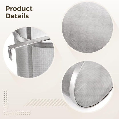 Spider Strainer Stainless Steel, Kitchen Strainers Stainless Steel Mesh, 10 cm Diameter, 25 cm Height, Ideal for Midwest Homebrewing and Winemaking Supplies