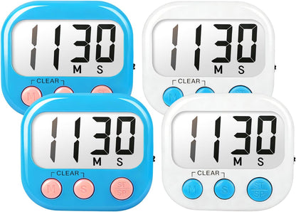 Digital Timer for Kids Classroom Timers for Teacher 2 Pack Blue Green | Large Screen, Strong Magnetic, Loud Alarm
