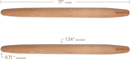 80 cm (31.5 Inch) Turkish Baklava Wood Extra Long Rolling Pin | Baking, Dough, Pasta, Kitchen
