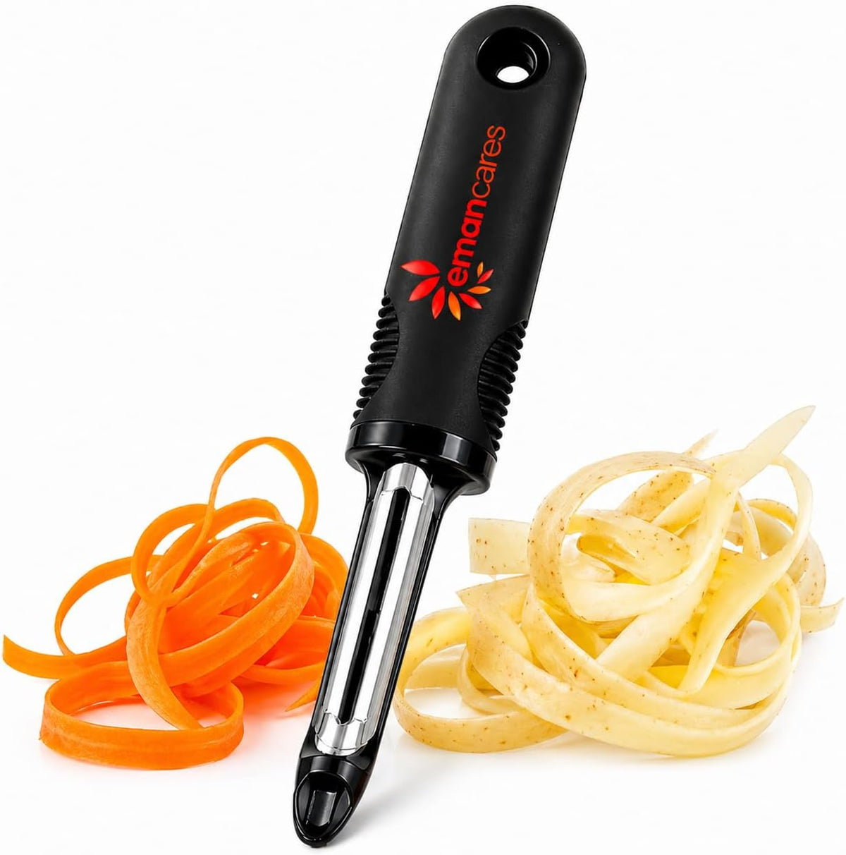Peel 3X Faster Vegetable Peeler Set (3-Piece) – Ultra-Sharp Stainless Steel Y Peeler, Julienne & Swivel Peeler – Non-Slip Ergonomic Handle for Potatoes, Carrots, Apples