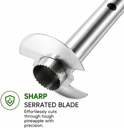 Stainless Steel Pineapple Corer & Slicer, Premium Pineapple Cutter, Peeler & Coring Tool with Ergonomic Non-Slip Handle, Dishwasher Safe for Perfect Pineapple Rings