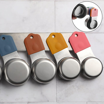 Magnetic Measuring Cups Set of 7 Stainless Steel Magnetic Measuring Cups | Heavy Duty Measuring Cup for Dry & Liquid Ingredients (color)