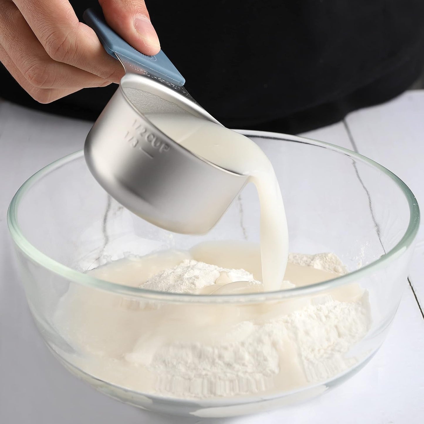 Magnetic Measuring Cups Set of 7 Stainless Steel Magnetic Measuring Cups | Heavy Duty Measuring Cup for Dry & Liquid Ingredients (color)