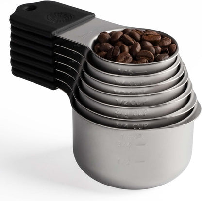 Magnetic Measuring Cups Set of 7 Stainless Steel Magnetic Measuring Cups | Heavy Duty Measuring Cup for Dry & Liquid Ingredients (color)