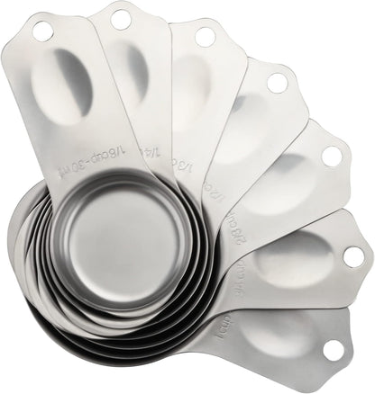 Magnetic Measuring Cups Set of 7 Stainless Steel Magnetic Measuring Cups | Heavy Duty Measuring Cup for Dry & Liquid Ingredients (color)