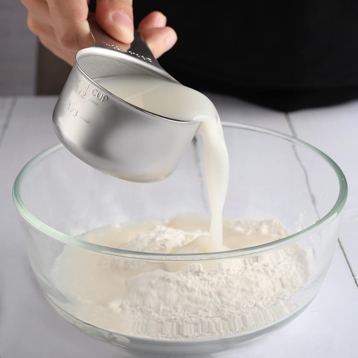 Magnetic Measuring Cups Set of 7 Stainless Steel Magnetic Measuring Cups | Heavy Duty Measuring Cup for Dry & Liquid Ingredients (color)