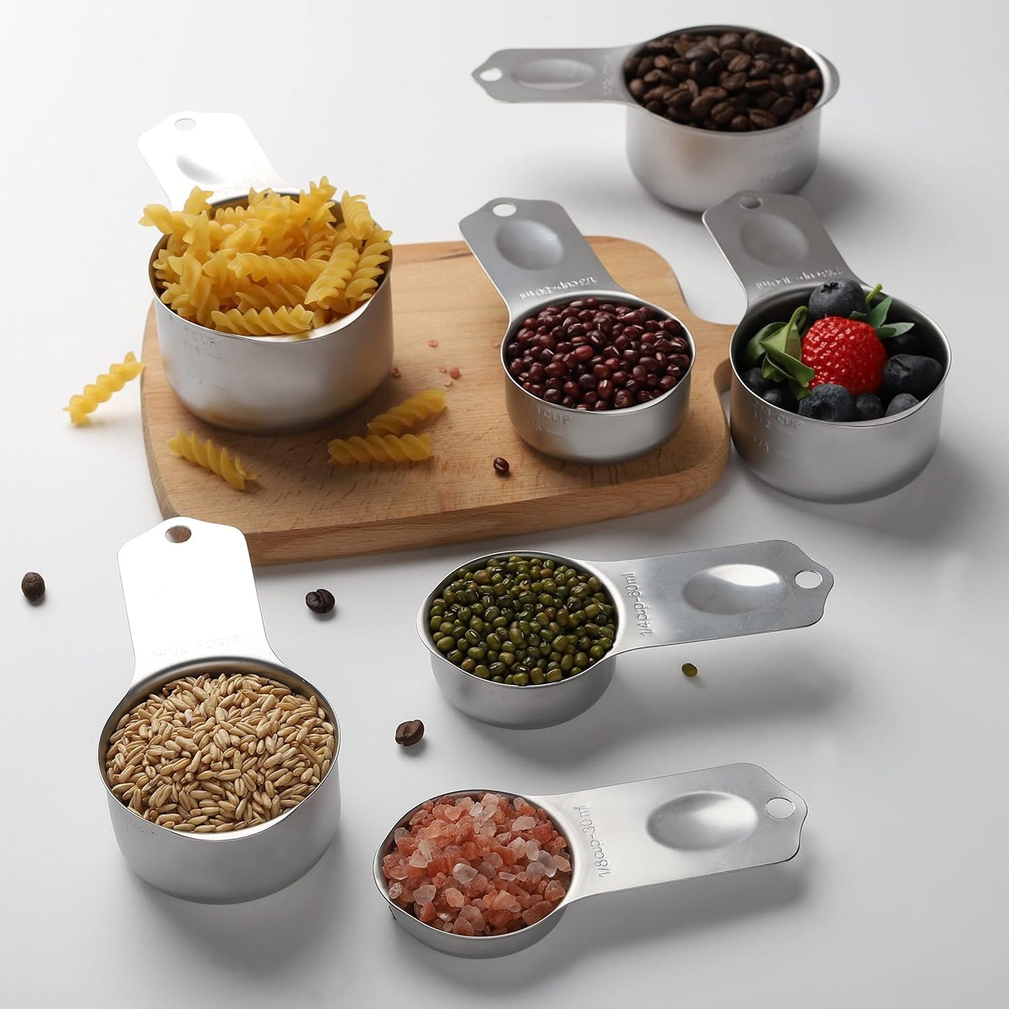 Magnetic Measuring Cups Set of 7 Stainless Steel Magnetic Measuring Cups | Heavy Duty Measuring Cup for Dry & Liquid Ingredients (color)