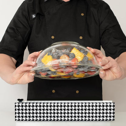 Lemon Refillable Plastic Wrap Dispenser - Includes One 12" x 250' Roll of Professional Grade Plastic Wrap - BPA Free and Kosher Certified - Reusable Dispenser w/Slide Cutter