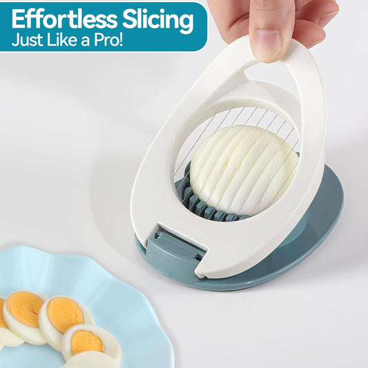 Egg Slicer for Hard Boiled Eggs, Stainless Steel Wire Cutter | Heavy-Duty Dicer for Uniform Chopping, Suitable for Strawberries, Kiwis, Soft Fruits & Egg Salads, Easy-to-Clean