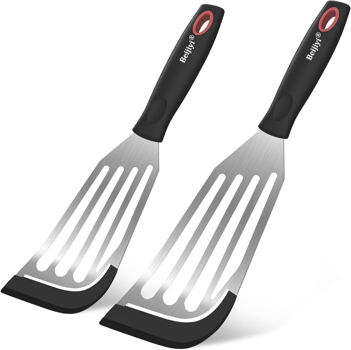 2-Piece Silicone Fish Spatula for Nonstick Cookware, Heat Resistant