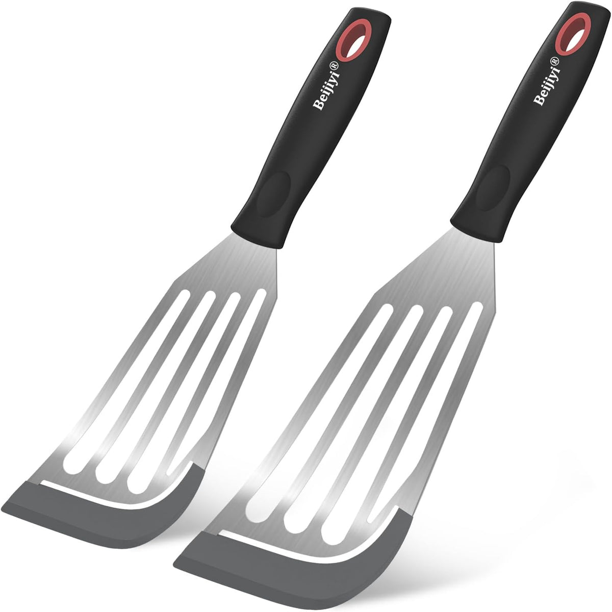 2-Piece Silicone Fish Spatula for Nonstick Cookware, Heat Resistant
