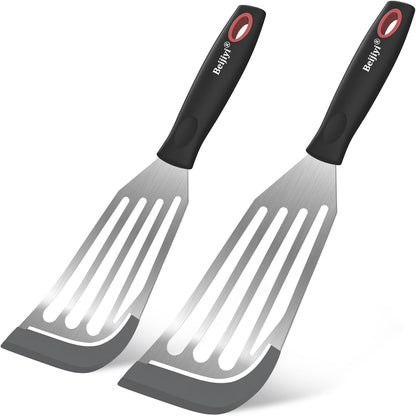 2-Piece Silicone Fish Spatula for Nonstick Cookware, Heat Resistant