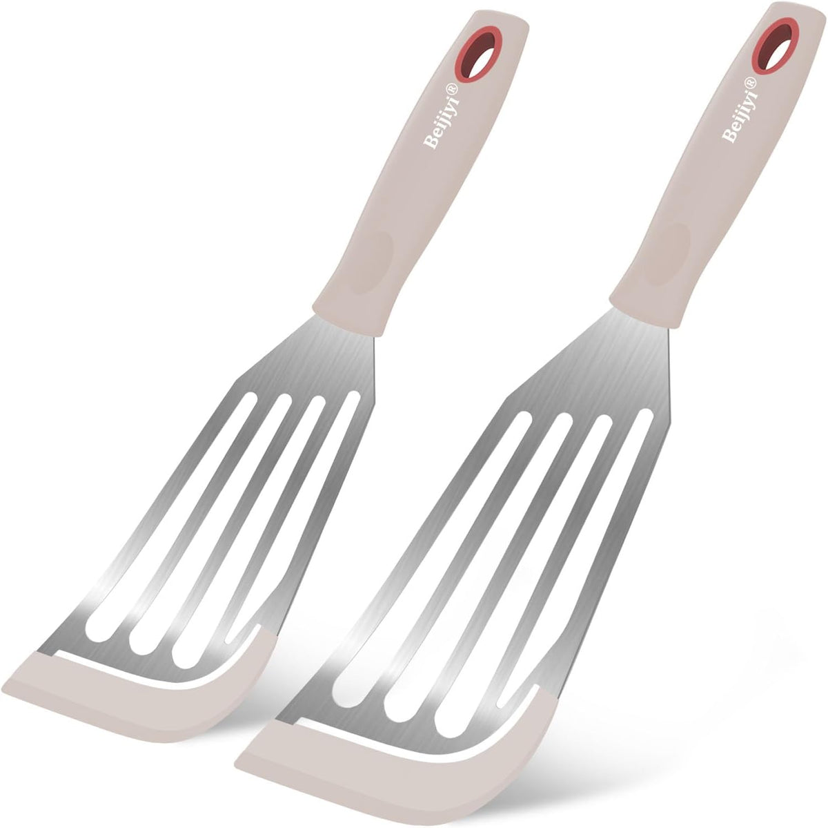 2-Piece Silicone Fish Spatula for Nonstick Cookware, Heat Resistant