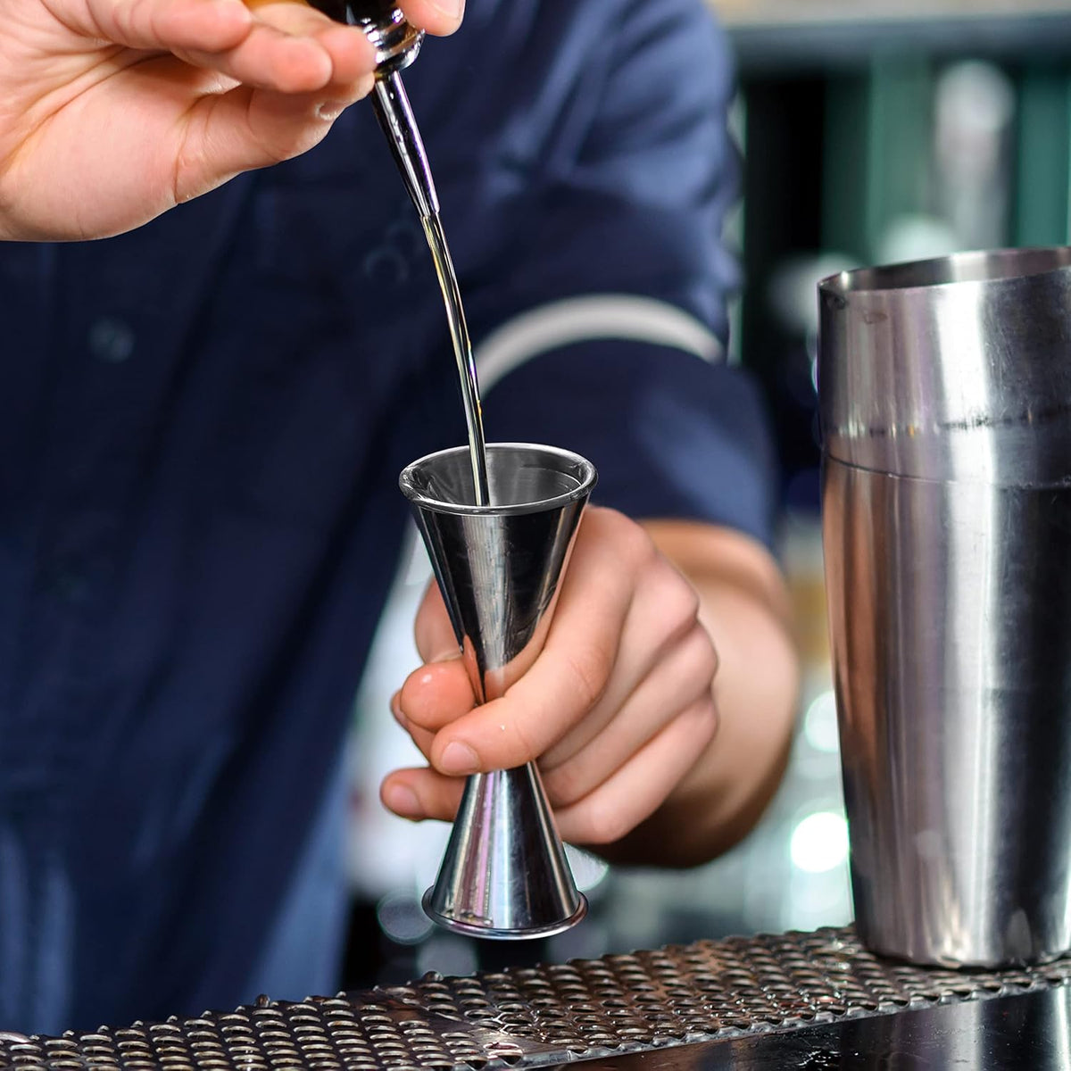 Measuring Shot Glass with Measuring Lines, 3oz / 90ml - Bartender Accessories, Jigger for Bartending, Shot Glass Measuring Cup with Ounces & Milliliters
