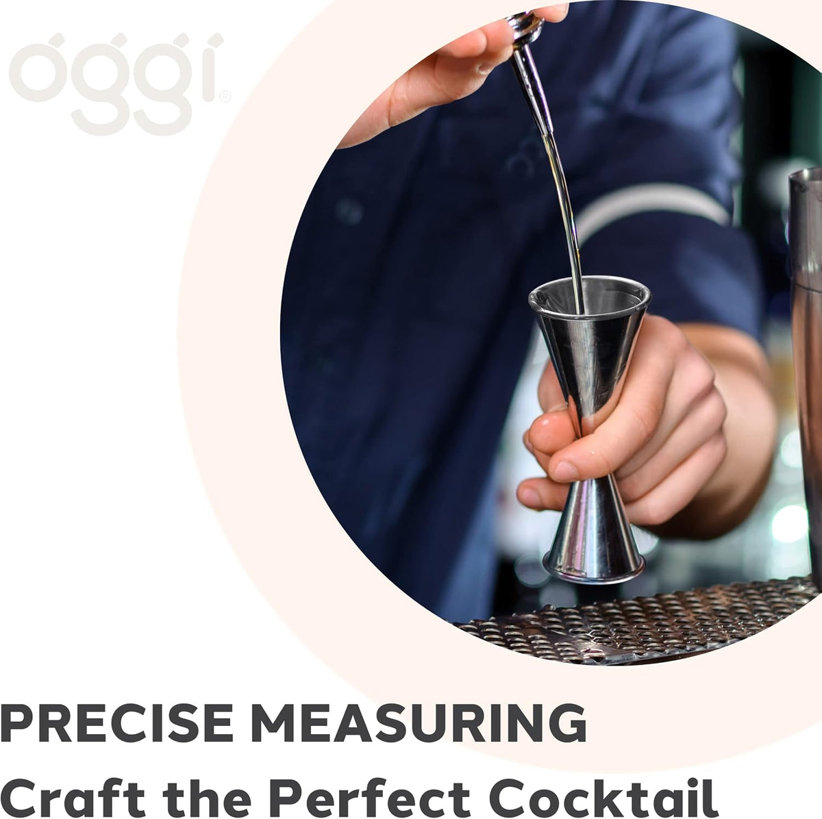 Measuring Shot Glass with Measuring Lines, 3oz / 90ml - Bartender Accessories, Jigger for Bartending, Shot Glass Measuring Cup with Ounces & Milliliters