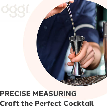 Measuring Shot Glass with Measuring Lines, 3oz / 90ml - Bartender Accessories, Jigger for Bartending, Shot Glass Measuring Cup with Ounces & Milliliters