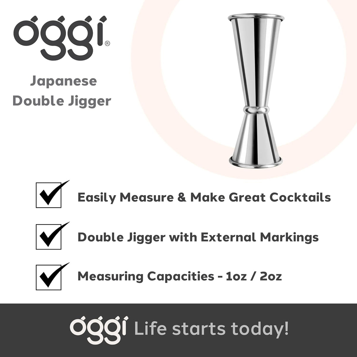 Measuring Shot Glass with Measuring Lines, 3oz / 90ml - Bartender Accessories, Jigger for Bartending, Shot Glass Measuring Cup with Ounces & Milliliters