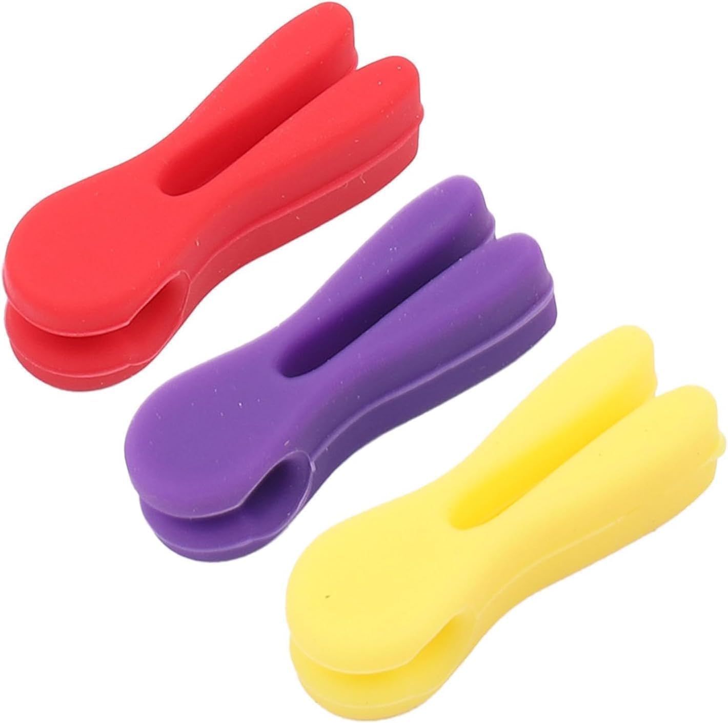 3Pcs Silicone Pot Clip Set, Heat Resistant Spoon Rest and Spatula Holder, Non-Slip Cutlery Bracket
