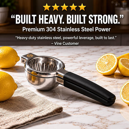 Handheld Lemon Squeezer Stainless Steel – Lemon Juicer, Lime Squeezer With Large Bowl Size & Non-Slip Handles – Citrus Squeezer for Holiday Cooking & Christmas Dinner, New Year Cocktails