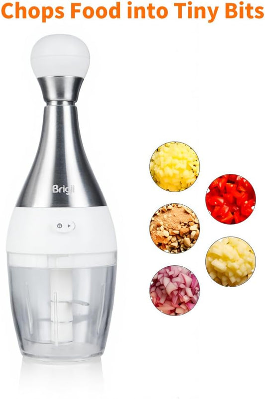 Garlic Press,Onion vegetable chopper,Food Chopper,Garlic Mincer, for Ginger, Chili, Nuts - Chop into Minced, Dishwasher Safe