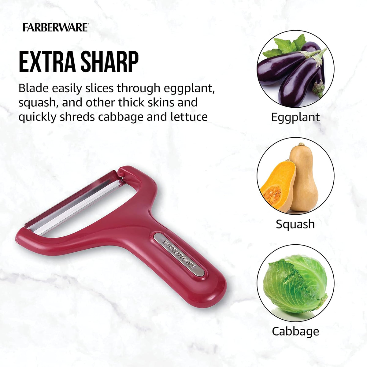 Pro Large Y-Peeler for Vegetables and Fruit, Stainless Steel Blade, Ambidextrous Grip, Dishwasher Safe - Ideal for Potatoes, Butternut Squash, Cabbage, and More