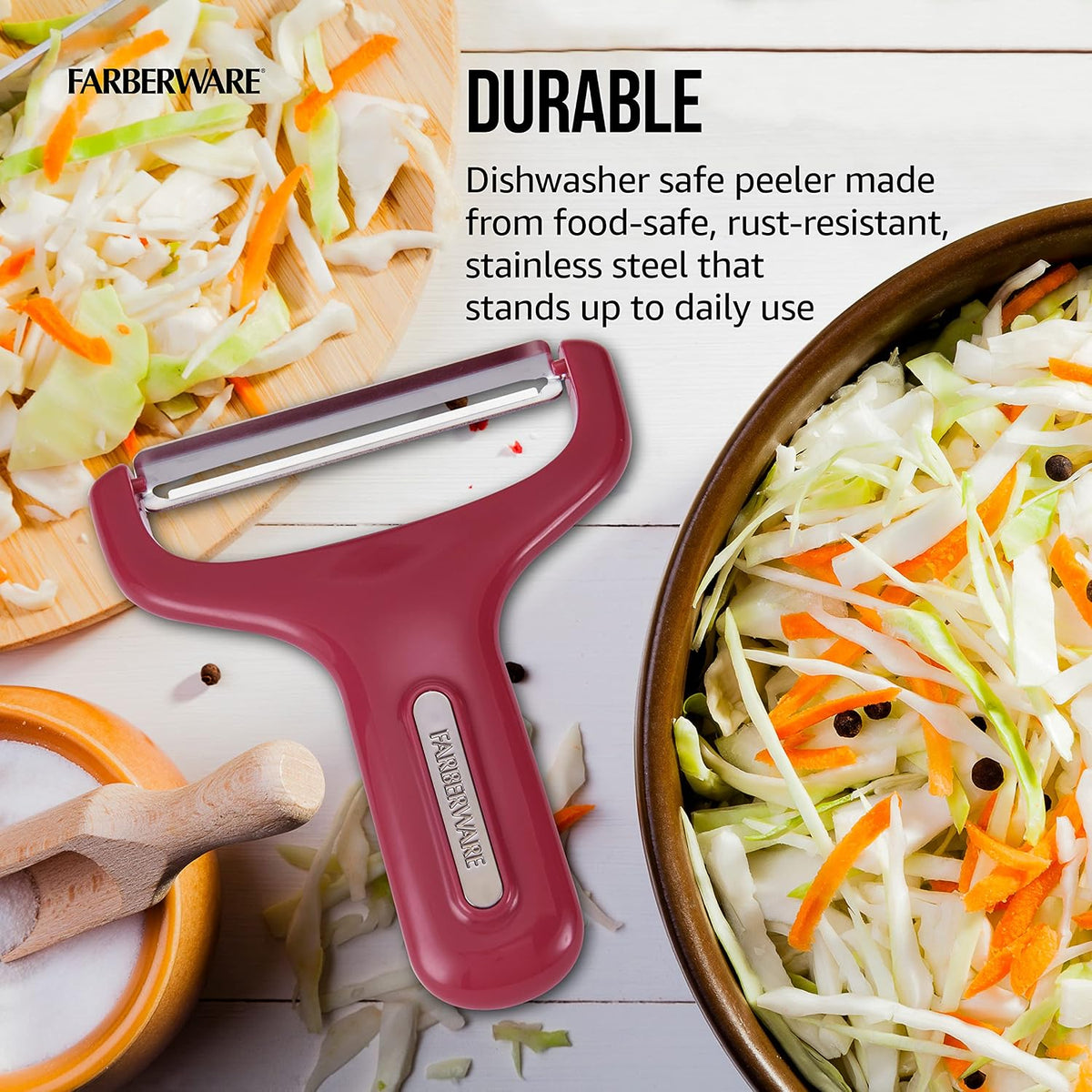 Pro Large Y-Peeler for Vegetables and Fruit, Stainless Steel Blade, Ambidextrous Grip, Dishwasher Safe - Ideal for Potatoes, Butternut Squash, Cabbage, and More