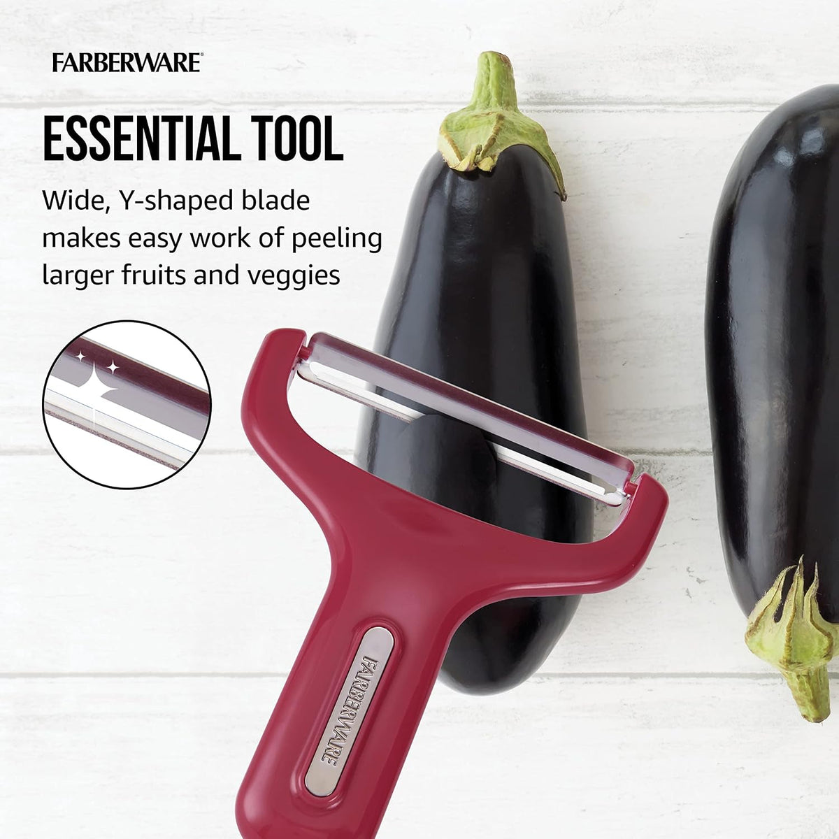 Pro Large Y-Peeler for Vegetables and Fruit, Stainless Steel Blade, Ambidextrous Grip, Dishwasher Safe - Ideal for Potatoes, Butternut Squash, Cabbage, and More