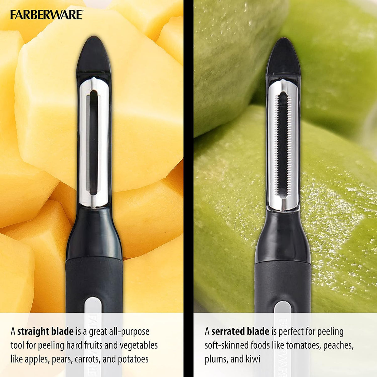 Pro Large Y-Peeler for Vegetables and Fruit, Stainless Steel Blade, Ambidextrous Grip, Dishwasher Safe - Ideal for Potatoes, Butternut Squash, Cabbage, and More