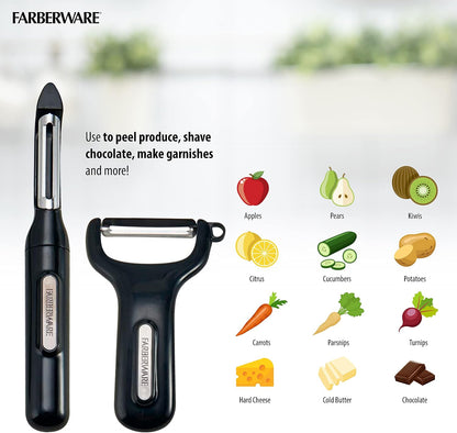 Pro Large Y-Peeler for Vegetables and Fruit, Stainless Steel Blade, Ambidextrous Grip, Dishwasher Safe - Ideal for Potatoes, Butternut Squash, Cabbage, and More